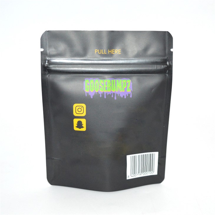 Eco Friendly Black Plastic Mylar Ziplock Sugar Packaging Bag Plastic Mylar Zip Lock Bag