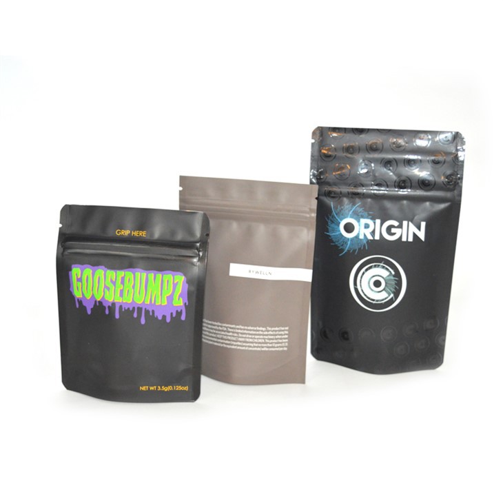 Ekološki prihvatljiva crna plastična mylar ziplock vrećica za pakiranje šećera plastična mylar zip brava torba